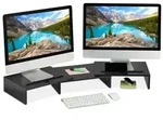 Relaxdays Monitorst&auml;nder f&uuml;r 2 Monitore Schwarz