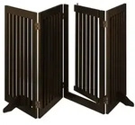 Relaxdays Braunes Absperrgitter mit T&uuml;r 92 cm hoch Braun