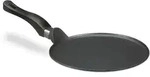 Relaxdays Cr&ecirc;pespfanne Aluguss schwarz 25 cm Schwarz,Silber