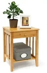 Relaxdays Bambus Beistelltisch mit Schublade Hellbraun