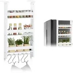 Relaxdays H&auml;ngeregal f&uuml;r K&uuml;hlschrank Wei&szlig;,Silber