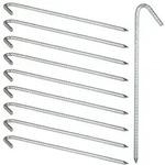 Relaxdays XL Bodenanker 10er Set Silber