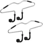 Relaxdays Auto Kleiderb&uuml;gel f&uuml;r Kopfst&uuml;tze 2er Set Schwarz,Silber
