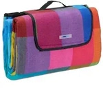 Relaxdays Picknickdecke bunt kariert Blau,Gelb,Rot