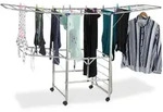 Relaxdays W&auml;schest&auml;nder XXL Dunkelblau,Schwarz,Silber