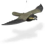 Relaxdays Raubvogel Attrappe Falke Gelb,Schwarz,Grau