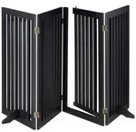 Relaxdays Schwarzes Absperrgitter mit T&uuml;r 92 cm Schwarz