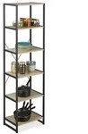 Relaxdays Standregal Industrial mit 6 Etagen Hellbraun,Schwarz