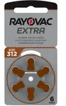 Rayovac Extra - 312 BRAUN - H&ouml;rger&auml;tebatterien PR41 - (6er Blister)