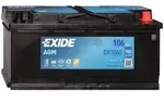 Exide EK1060 AGM Autobatterie 12V 106Ah ersetzt EK1050