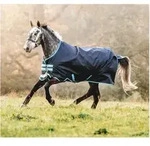 HORSEWARE Outdoordecke AMIGO 12, 50 g navy/turquoise/check 125 cm
