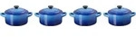 Le Creuset MINI-COCOTTE 4ER SET AZURE