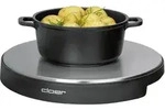 Cloer Warmhalteplatte rund 6718 &Oslash; 37 cm edelstahl, schwarz