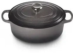 Le Creuset Br&auml;ter Signature, rund, 29 cm Flint
