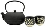 BREDEMEIJER Geschenkset Sichuan (Teekanne 1l mit 2 Teebechern 100ml) schwarz