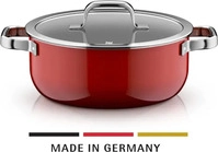 WMF Fusiontec Mineral Pro, Bratentopf mit Deckel, 24 cm, Passion Red