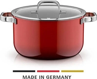 WMF Fusiontec Mineral Pro, Kochtopf mit Deckel, 24 cm, Passion Red