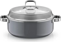 WMF Fusiontec Mineral Pro, Schmortopf mit Deckel, 28 cm, Platinum