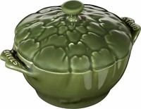 Staub Ceramique Cocotte 13 cm, Artischocke, Basilikum-Gr&uuml;n, Keramik
