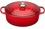 Le Creuset Br&auml;ter Signature 33 cm oval Kirschrot 7,5 L