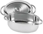 SCHULTE-UFER Multibr&auml;ter oval 4,5 l &Oslash;30cm Edelstahl