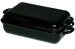 Riess Emaille Vierkantpfanne mit Deckel 32 x 22 cm