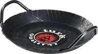 TURK Servierpfanne schmiedeeisern mit 2 Griffen &Oslash;24cm mit extra hohem Rand schwarz