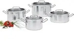 SPRING Topf-Set mit Glasdeckel BRIGADE BASIC 4-teilig silber