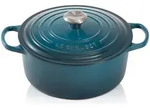 Le Creuset Br&auml;ter Signature 28 cm Deep Teal 6,7 L rund