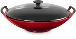 Le Creuset Wok mit Glasdeckel Kirschrot