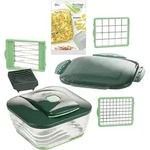 GENIUS Nicer Dicer Chef - Set 9-teilig Dunkelgr&uuml;n, Hellgr&uuml;n, Transparent,...