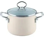 Riess Emaille Fleischtopf 16 cm 2 l Nouvelle Avorio Top 3000