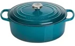 Le Creuset Br&auml;ter Signature 31 cm oval Deep Teal 6,3 L
