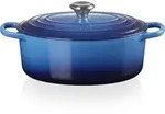 Le Creuset BR&Auml;TER OVAL SIGNATURE 29 CM AZURE