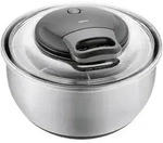 GEFU Salatschleuder PULLIT, Edelstahl, 4,5 L &Oslash; 25 cm schwarz/silber