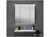 evineo ineo7 Spiegelschrank mit Beleuchtung und 3 Türen, BEA045MI,