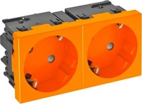 OBO Bettermann Vertr 6120485, OBO Bettermann Vertr Steckdose 33 Grad, 2-fach STD-D3SC