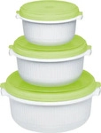 Emsa 509741, Emsa Mikrowellen-Topfset MICRO FAMILY apfelgn