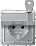 Merten MEG2316-7260, Merten SCHUKO-Steckdose alu MEG2316-7260