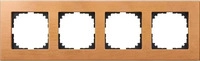 Merten MEG4054-3470, Merten Holzrahmen 4fach Buche MEG4054-3470