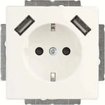 Busch-Jaeger 2CKA002011A6277, Busch-Jaeger SCHUKO-2x USB Steckdose 20 EUCB2USB-884