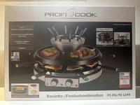 PROFICOOK 501245, PROFICOOK Raclette m.Fondue PC-RG/FD 1245 inox, Grundpreis:...