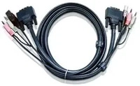 ATEN 2L-7D03UD, ATEN 10ft USB DVI-D Dual Link Tastatur/Video/Maus (KVM)-Kabel...