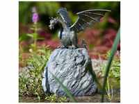 Drachenvogel Terrador aus Bronze, klein, mit Wasserspiel-Funktion