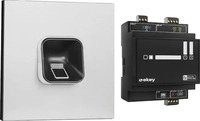 ekey 204703, ekey sLine FP Set in Schwarz f&uuml;r Gira 106 Aluminium