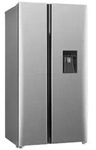 Side by Side K&uuml;hlschrank Gefrierkombi Wasserspender Inox Look 178 cm Respekta