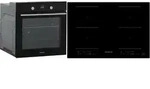Backofen Herd Kochfeld Herdset Induktion 77cm Timer 2 Flexzonen Slider Respekta