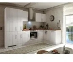 K&uuml;che K&uuml;chenzeile Winkelk&uuml;che Landhaus L&auml;rche Wei&szlig; Anton 310 x 172 cm...