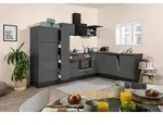 K&uuml;che K&uuml;chenzeile Winkelk&uuml;che Eiche Grau Amanda 290 x 200 cm Respekta Premium