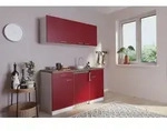 K&uuml;che Minik&uuml;che Singlek&uuml;che K&uuml;chenzeile Pantry Wei&szlig; Rot Luis 150 cm Respekta